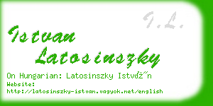 istvan latosinszky business card